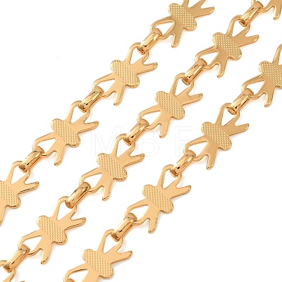 304 Stainless Steel Bowknot Link Chains SA-CBAE0F2-12G-1