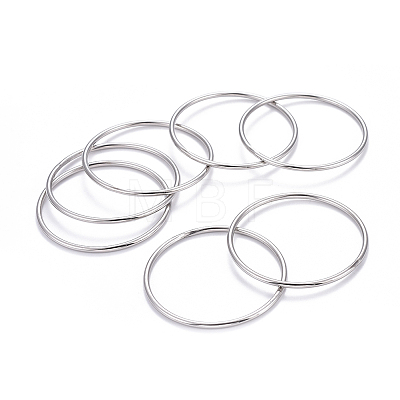 7Pcs 201 Stainless Steel Plain Bangle Sets for Women BJEW-L664-022A-P02-1