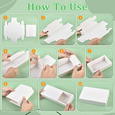 70Pcs Foldable Paper Drawer Boxes CON-WA0001-20-1