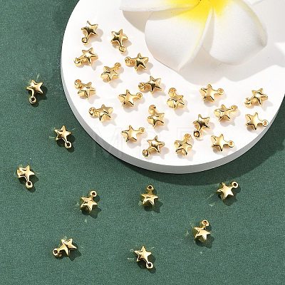 SHEGRACE Brass Star Charms XGR0109G-97G-1