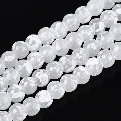 Baking Paint Glass Beads Strands DGLA-N015-4mm-01-1