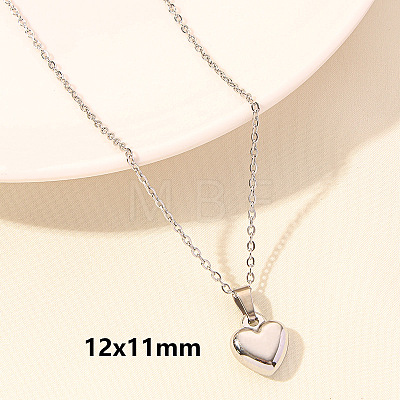 Stainless Steel Heart-shaped Necklace Jewelry DIY Accessories FY2457-5-1