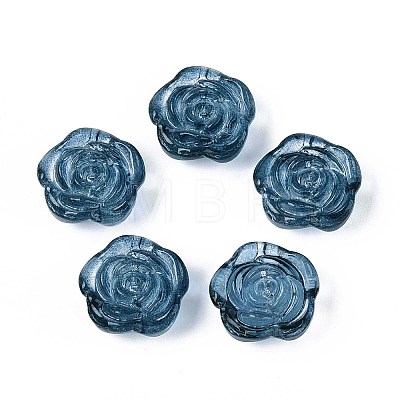 Baking Paint Transparent Glass Beads DGLA-N018-01A-1