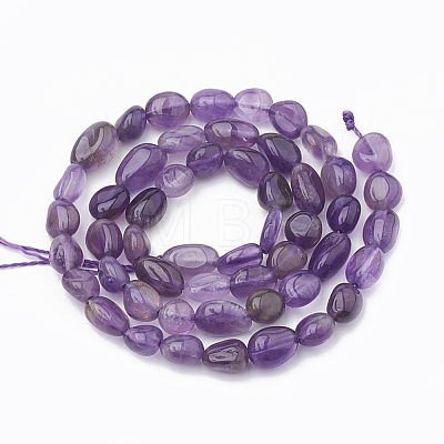 Natural Amethyst Beads Strands G-S331-6x8-005-1