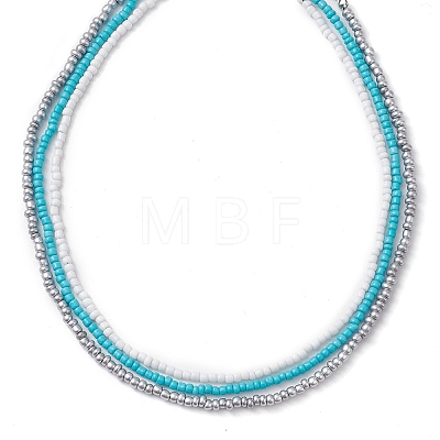 Glass Bead Necklaces for Women NJEW-JN04672-1