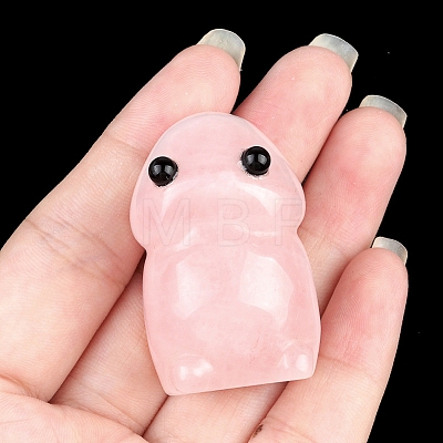 Natural Rose Quartz Carved Frog Figurines PW-WG73755-06-1