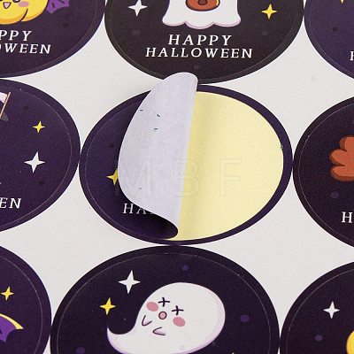 Halloween Theme Plastic Stickers STIC-C009-01J-1