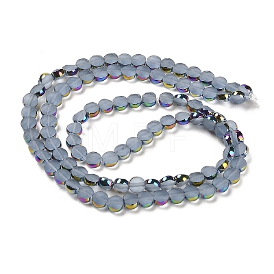 Electroplate Frosted Glass Beads Strands EGLA-Z001-01H-1