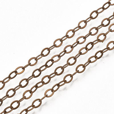Brass Cable Chain Necklace Making MAK-T006-05R-1