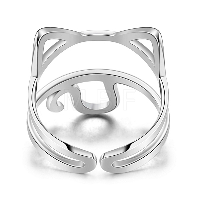 SHEGRACE Rhodium Plated 925 Sterling Silver Cuff Finger Rings JR503A-1