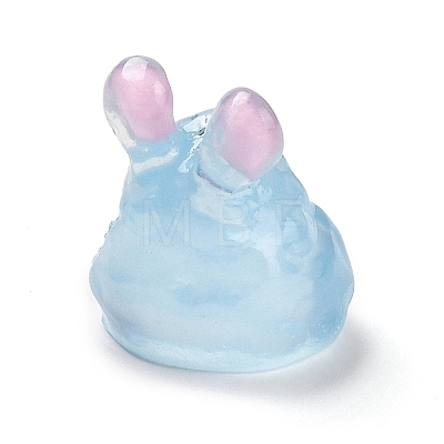 Luminous Resin Cute Little Rabbit Ornaments RESI-I054-01D-1