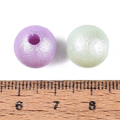 Luminous UV Plating Opaque Acrylic Beads OACR-Q204-12MM-01-1