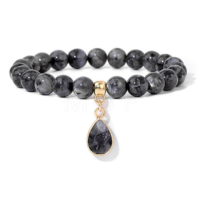 Synthetic Labradorite Beaded Stretch Bracelets PW-WGB60EB-09-1-1