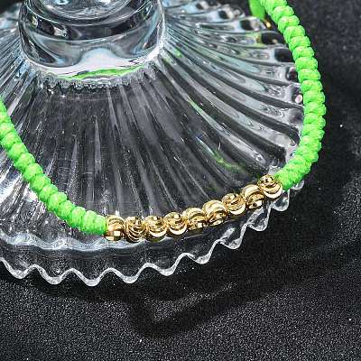 Polyester Cord Braided Bead Bracelets for Women BJEW-L698-01G-06-1