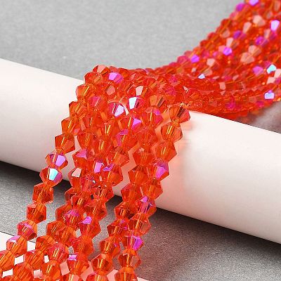 Transparent Electroplate Glass Beads Strands LS-EGLA-A039-T2mm-L14-1