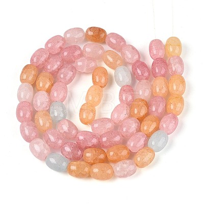 Baking Paint Crackle Glass Beads Strands DGLA-N019-01A-02-1