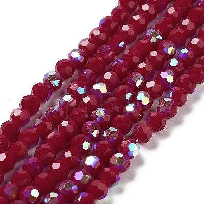 Opaque Glass Beads Strands EGLA-A035-P6mm-L16-1