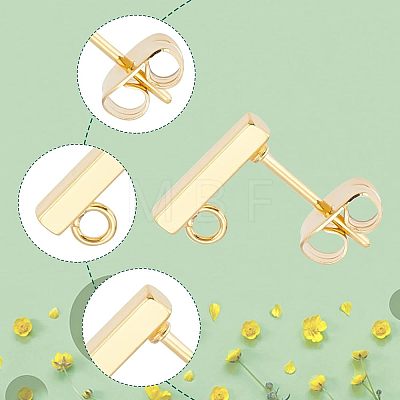 304 Stainless Steel Stud Earring Findings STAS-UN0019-62G-1