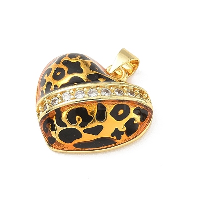 Brass Micro Pave Clear Cubic Zirconia Pendants KK-A303-17D-G-1