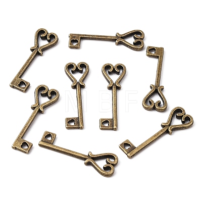 Tibetan Silver Antique Bronze Tone Especial Key Charms Pendants X-TIBEB-A102095-AB-FF-1