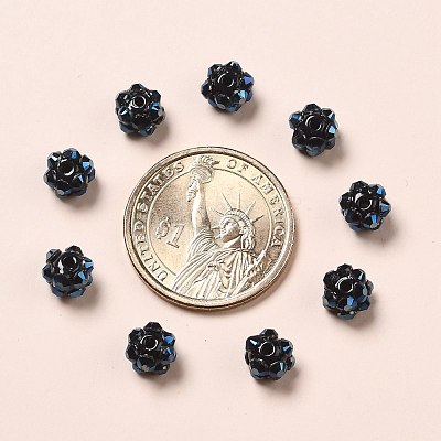 Chunky Resin Rhinestone Bubblegum Ball Beads RESI-M012-11-1-1