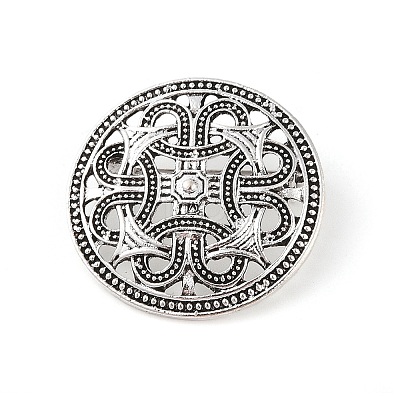 Tibetan Style Alloy Brooches JEWB-O016-03A-AS-1