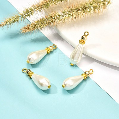 Glass Pearl Pendants PALLOY-JF00902-1