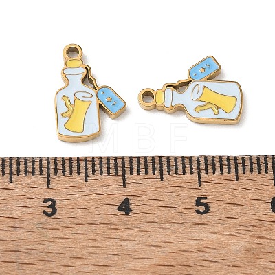 304 Stainless Steel Enamel Pendants SA-CBA7876-03G-1