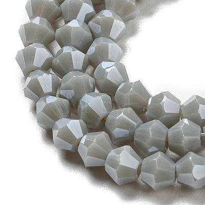 Opaque Solid Color Electroplate Glass Beads Strands EGLA-A039-P4mm-A14-1