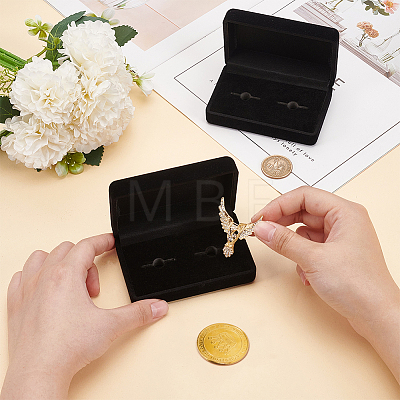 Velvet with Plastic Jewelry Set Box CON-WH0097-03B-1