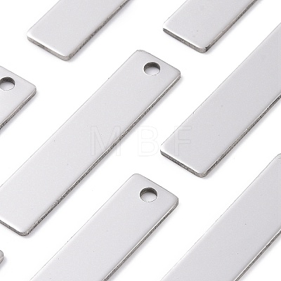 201 Stainless Steel Rectangle Stamping Blank Tag Pendants STAS-R064-15B-1