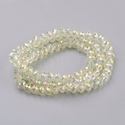 Electroplate Glass Beads Strands X-GLAA-K027-02AB-1