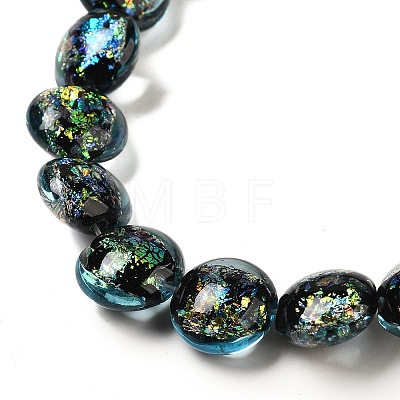 Handmade Dichroic Foil Glass Beads Strands DICH-U001-11A-1