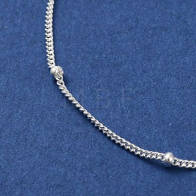 925 Sterling Silver Satellite Chain Bracelets for Women BJEW-E101-01S-06-1