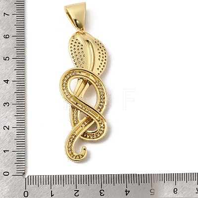Brass Micro Pave Clear Cubic Zirconia Pendants KK-H267-060A-G-1