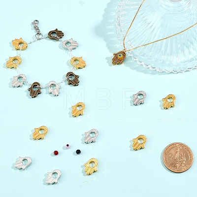 DIY Hamsahand with Evil Eye Beads Making Kits DIY-CA0005-65-1