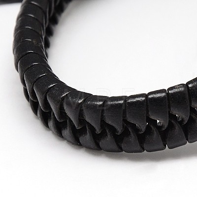 Trendy Unisex Casual Style Imitation Leather and Leather Bracelets BJEW-L302-01-1