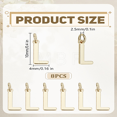 8Pcs Brass Charms KK-LP0001-85L-1