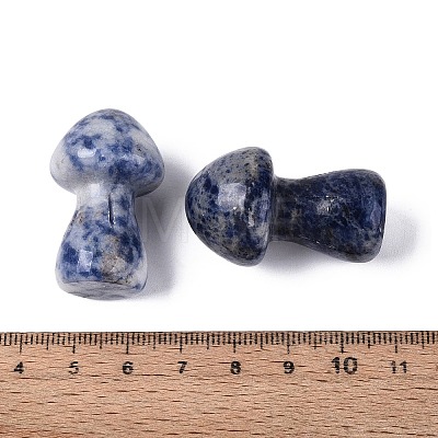 Natural Blue Spot Jasper Mushroom Display Decorations G-Q602-03G-1