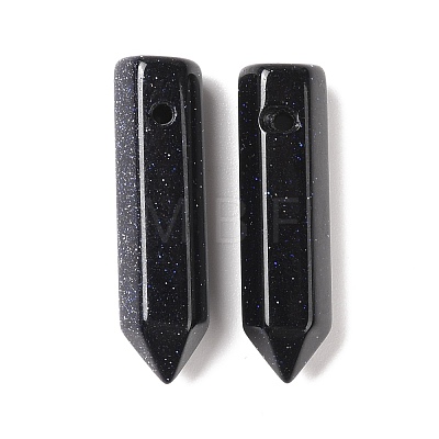 Synthetic Blue Goldstone Pointed Pendants G-D460-01F-1