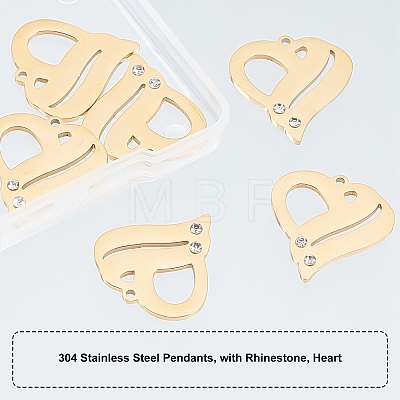 Unicraftale 6Pcs 304 Stainless Steel Pendants STAS-UN0029-41-1