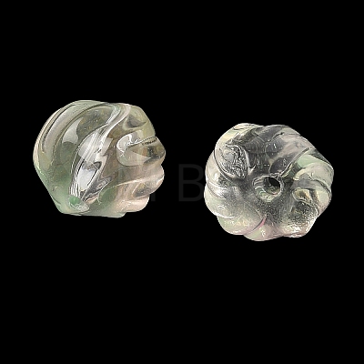 Two-tone Transparent Glass Beads GLAA-H041-02D-1