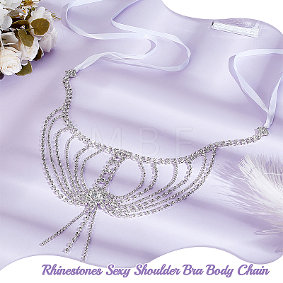 Rhinestone Single Shoulder Chains AJEW-WH0009-72-1