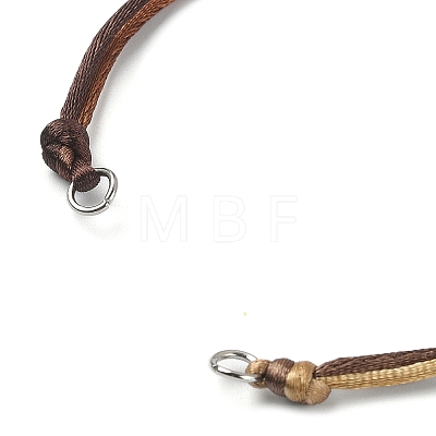 Gradient Color Adjustable Braided Nylon Cord Bracelet Making AJEW-JB01163-01-1