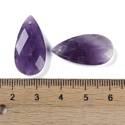 Natural Amethyst Pendants G-C140-05E-1