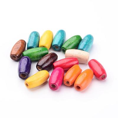 Lead Free Rice Natural Wood Beads X-YTB030-1