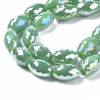 Electroplate Glass Beads Strands EGLA-S194-15A-A12-1