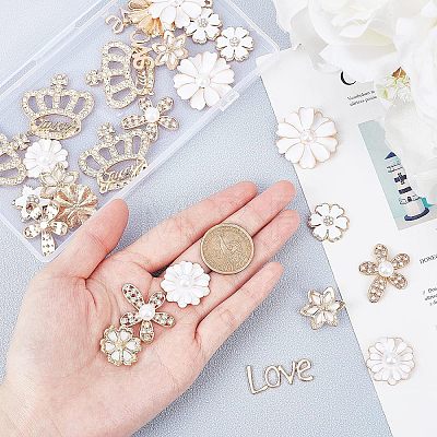 Olycraft Alloy Rhinestone Cabochons PALLOY-OC0002-15LG-1