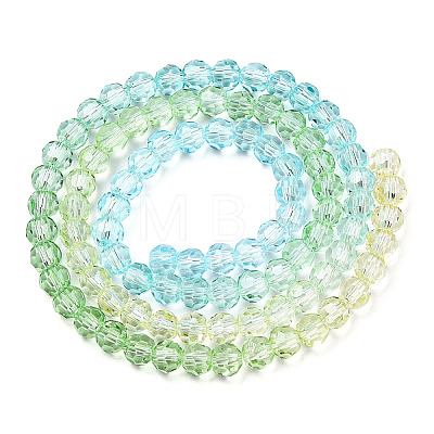 Transparent Glass Beads Strands X-GLAA-E036-07Y-1