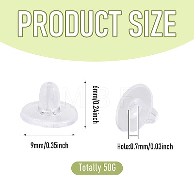 50G Silicone Ear Nuts SIL-TADJ0001-10-1